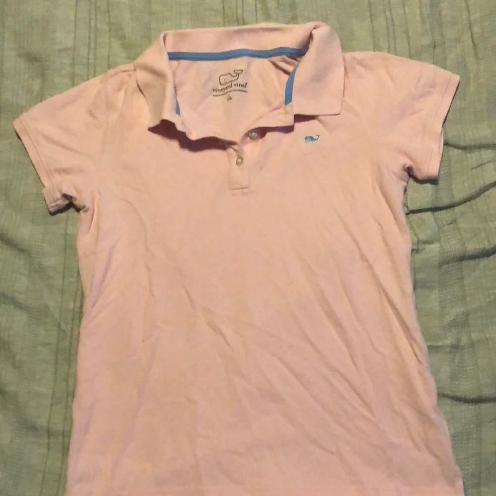 Youth girls polo size large 14 but looks small.